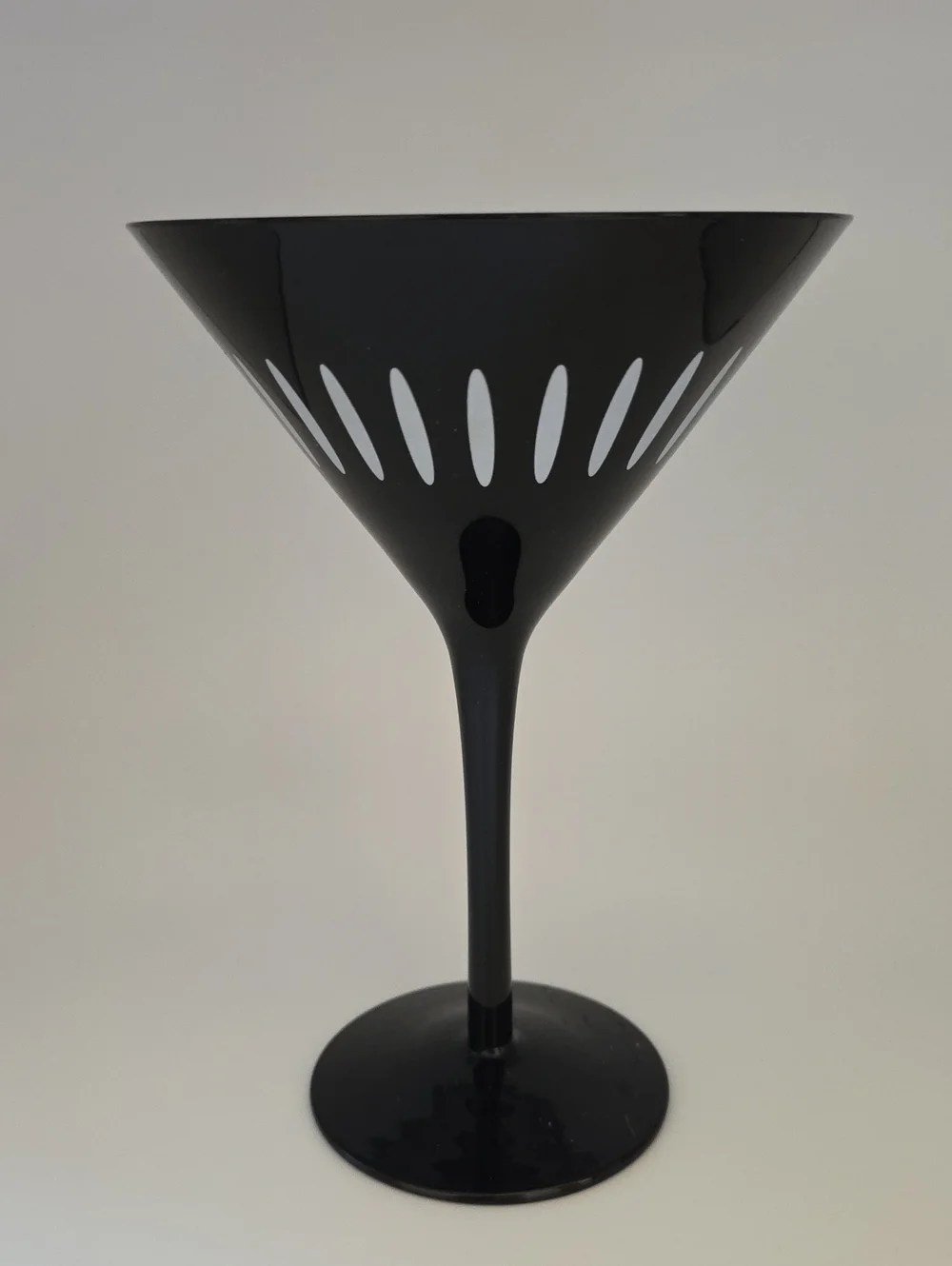 Pier 1 Martini Glass, Black & White